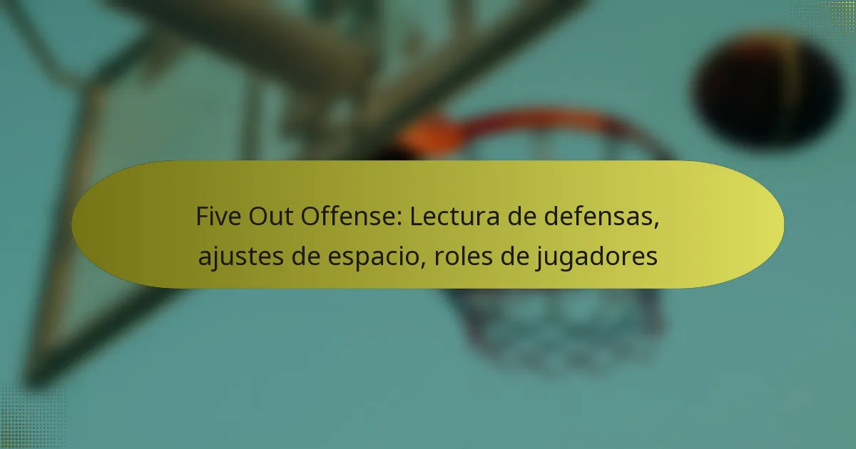 Five Out Offense: Lectura de defensas, ajustes de espacio, roles de jugadores
