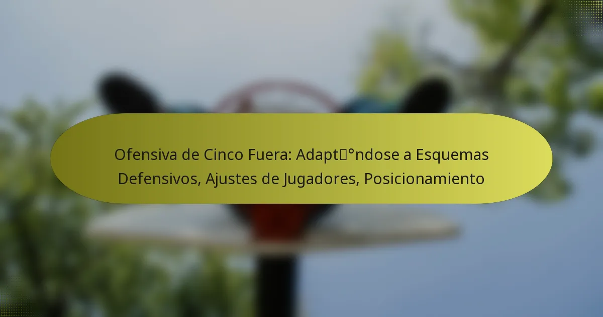 Ofensiva de Cinco Fuera: Adaptándose a Esquemas Defensivos, Ajustes de Jugadores, Posicionamiento