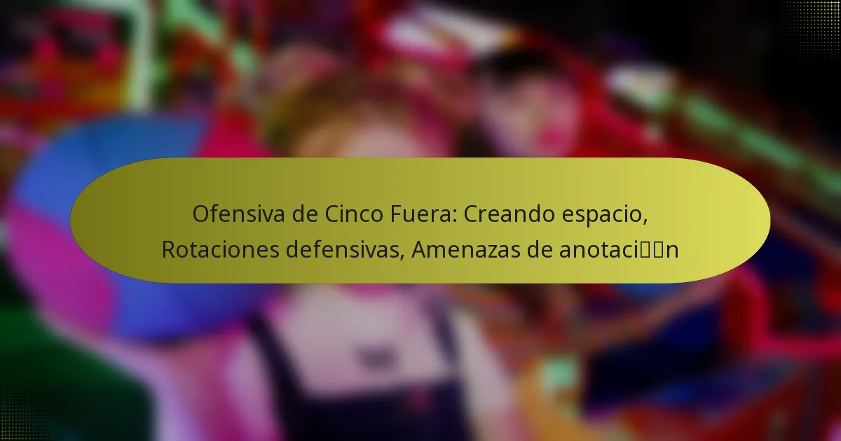 Ofensiva de Cinco Fuera: Creando espacio, Rotaciones defensivas, Amenazas de anotación
