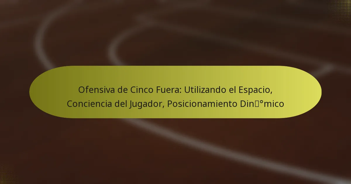 Ofensiva de Cinco Fuera: Utilizando el Espacio, Conciencia del Jugador, Posicionamiento Dinámico